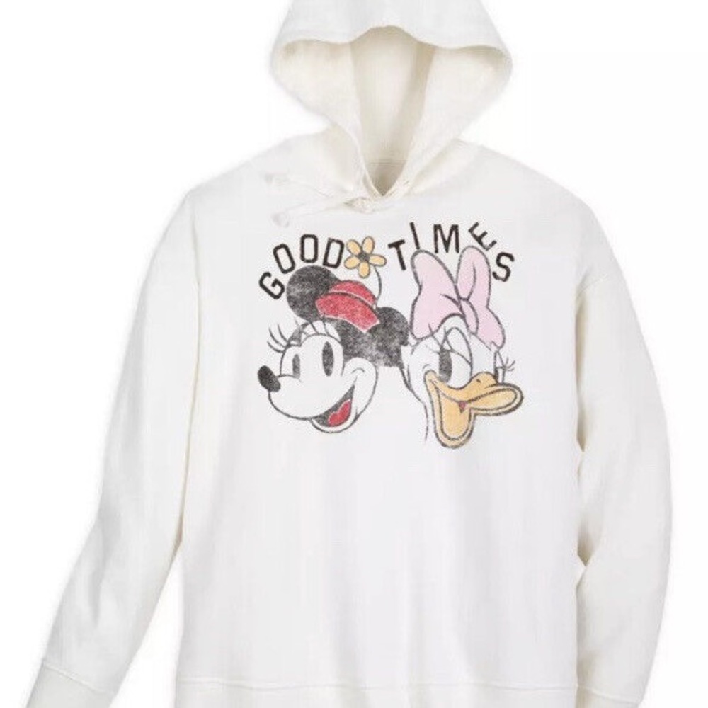 Disney Parks White Hoodie with Disney Characters NWT